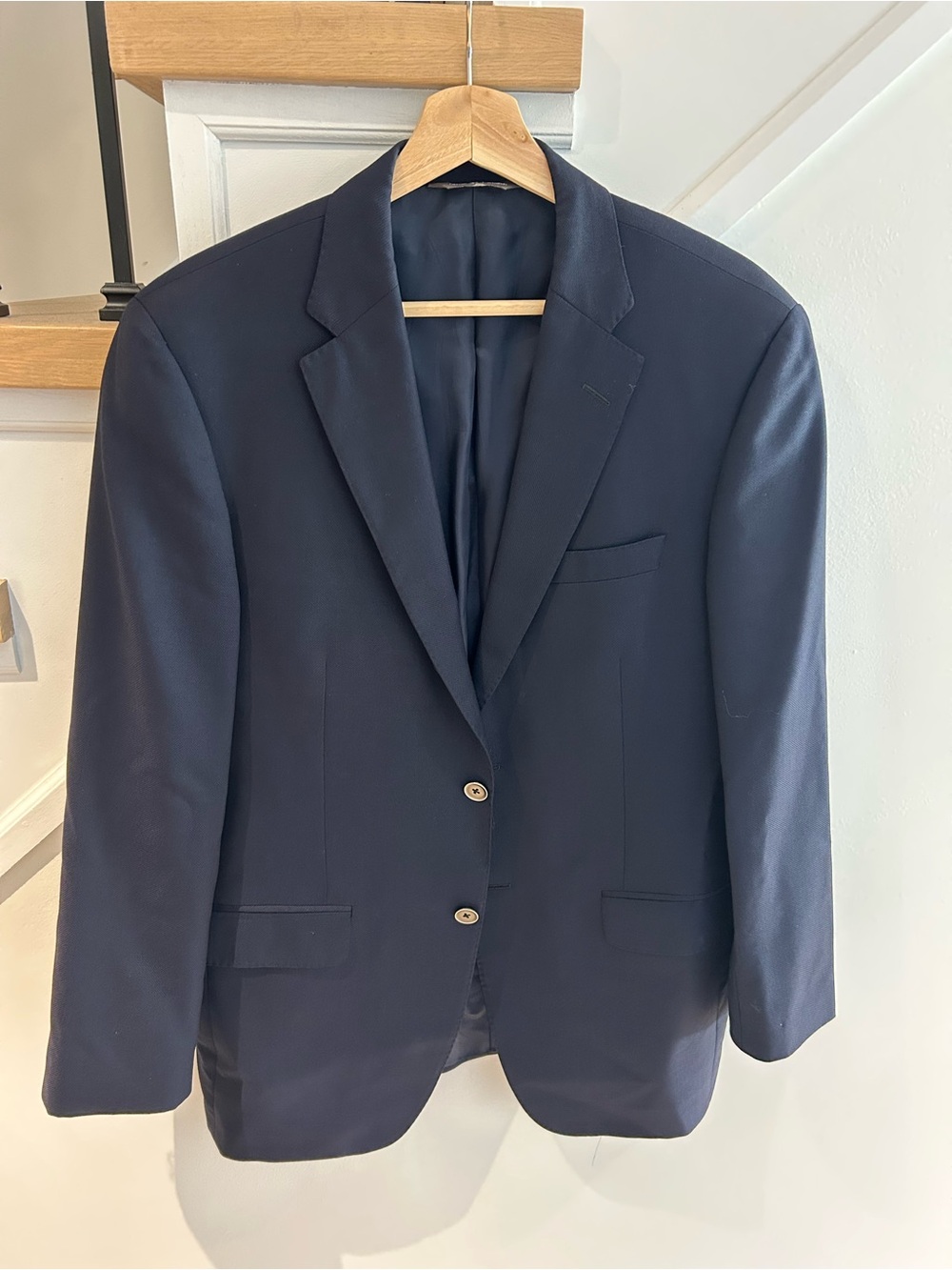 Men's Navy Two-Button Sport Coat Blazer